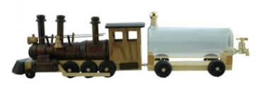 Holzmodell-Zug mit Anhänger, braun, 500ml
